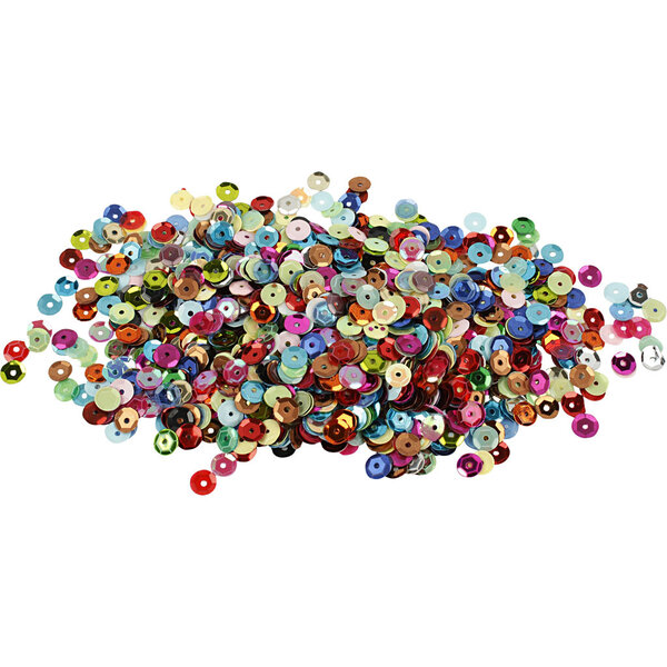 Creativ Company Pailletten, rond, afm 6 mm, 10 gr/ 1 doos