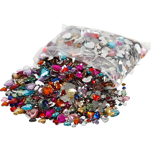 Creativ Company Strasstenen, d 6+10+14 mm, diverse kleuren, 2520 stuk/ 1 doos