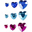 Creativ Company Strasstenen, d 6+10+14 mm, diverse kleuren, 2520 stuk/ 1 doos