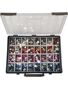 Creativ Company Strasstenen, d 6-16 mm, diverse kleuren, 32x360 stuk/ 1 doos