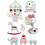 Creativ Company 3D stickers, baby, H: 25-70 mm, B: 20-55 mm, dikte 7 mm, 8 stuk/ 1 doos
