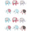 Creativ Company 3D stickers, olifanten, H: 25 mm, B: 31 mm, dikte 7 mm, 12 stuk/ 1 doos