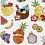 Creativ Company Stickers, exotisch fruit, vel 15x16,5 cm, 1 vel