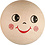 Hoofden, d 40 mm, licht beige, 5 stuk/ 1 doos