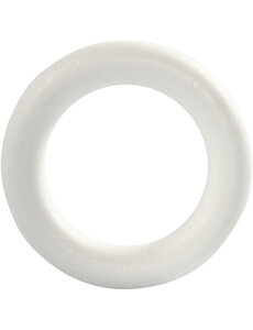 Creativ Company Ring, afm 17 cm, dikte 30 mm, wit, 1 stuk