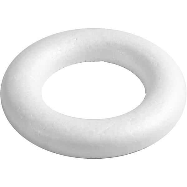 Creativ Company Ringen met platte achterkant, afm 20 cm, dikte 25 mm, wit, 1 stuk