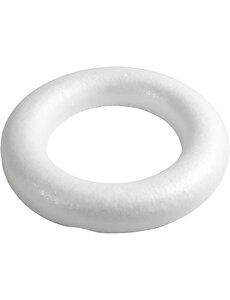 Creativ Company Ringen met platte achterkant, afm 30 cm, dikte 40 mm, wit, 1 stuk