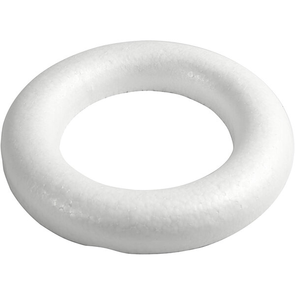 Creativ Company Ringen met platte achterkant, afm 30 cm, dikte 40 mm, wit, 1 stuk