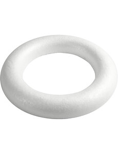 Creativ Company Ringen met platte achterkant, afm 35 cm, dikte 46 mm, wit, 1 stuk
