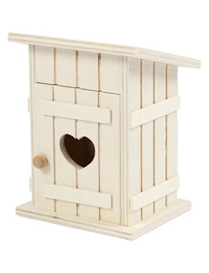 Creativ Company Toilethuis, L: 8 cm, B: 6,5 cm, 1 stuk