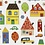 Creativ Company Stickers, stad, vel 15x16,5 cm, 1 vel