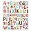 Creativ Company Stickers, alfabet, vel 15x16,5 cm, 1 vel