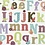 Creativ Company Stickers, alfabet, vel 15x16,5 cm, 1 vel