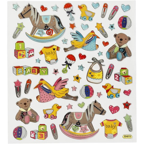 Creativ Company Stickers, baby, vel 15x16,5 cm, 1 vel