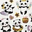 Creativ Company Stickers, panda's, vel 15x16,5 cm, 1 vel