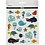 Creativ Company Stickers, zeedieren, vel 15x16,5 cm, 1 vel