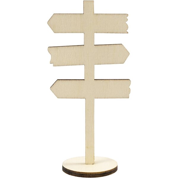 Creativ Company Bord op voet, H: 12 cm, B: 6 cm, 1 stuk