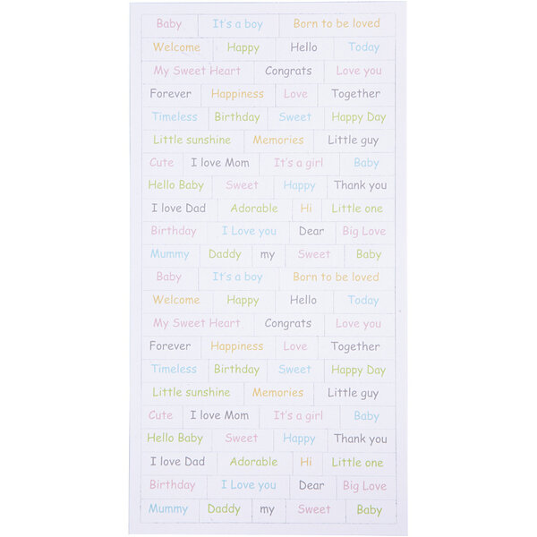 Creativ Company Stickers, baby, vel 12x23 cm, 2x84 stuk/ 1 doos