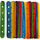 Creativ Company Constructiestokjes, L: 15 cm, B: 1,8 cm, gatgrootte 4 mm, diverse kleuren, 20 div/ 1 doos