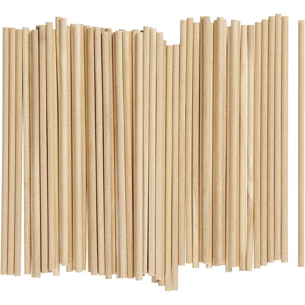 Creativ Company Ronde stokken, L: 15 cm, d 4 mm, 100 stuk/ 1 doos