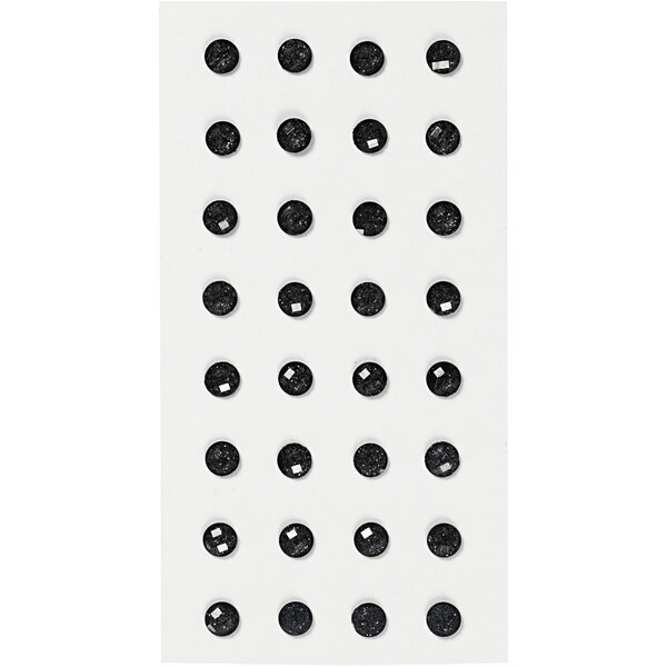 Creativ Company Strasstenen, d 8 mm, zwart, 32 stuk/ 1 doos