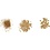 Creativ Company Mini Stenen van Glas, afm 0,6-0,8+1,5-2+3 mm, goud, 3x45 gr/ 1 doos