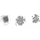 Creativ Company Mini Stenen van Glas, afm 0,6-0,8+1,5-2+3 mm, zilver, 3x45 gr/ 1 doos