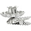 Creativ Company Kaarsenhouder om te klemmen, d 40 mm, verzilverd, 8 stuk/ 1 doos