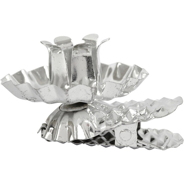 Creativ Company Kaarsenhouder om te klemmen, d 40 mm, verzilverd, 8 stuk/ 1 doos