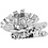 Creativ Company Kaarsenhouder om te klemmen, d 40 mm, verzilverd, 8 stuk/ 1 doos