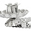 Creativ Company Kaarsenhouder om te klemmen, d 40 mm, verzilverd, 8 stuk/ 1 doos