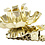 Creativ Company Kaarsenhouder om te klemmen, d 40 mm, verguld, 8 stuk/ 1 doos