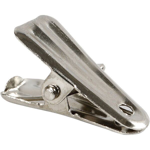 Creativ Company Deco knijpers, L: 27 mm, B: 14 mm, zilver, 10 stuk/ 1 doos