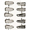 Creativ Company Deco knijpers, L: 27 mm, B: 14 mm, zilver, 10 stuk/ 1 doos