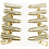 Creativ Company Deco knijpers, L: 27 mm, B: 14 mm, goud, 10 stuk/ 1 doos