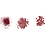 Creativ Company Mini Stenen van Glas, afm 0,6-0,8+1,5-2+3 mm, rood, 3x45 gr/ 1 doos