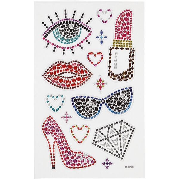 Creativ Company Diamond stickers, klaar voor het feest, vel 10x16 cm, 1 vel