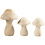 Creativ Company Houten paddestoelen, d 3,3+4,5 cm, afm 4,5+6,5 cm, 3 stuk/ 1 doos