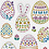 Creativ Company Diamond stickers, paaseieren, vel 10x16 cm, 1 vel