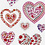 Creativ Company Diamond stickers, harten, vel 10x16 cm, 1 vel