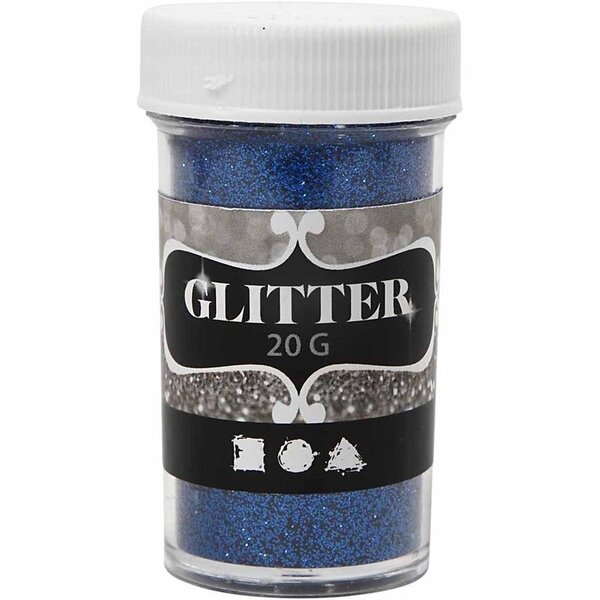 Creativ Company Glitter, blauw, 20 gr/ 1 Doosje