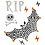 Creativ Company Stickers met strasstenen, vleermuis en RIP, vel 14x17 cm, 1 vel