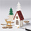 Creativ Company DIY Houten figuren, huis, bomen, hert, L: 15,5 cm, B: 17 cm, dikte 3 mm, 1 doos
