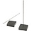 Creativ Company Metalen voet, afm 4x4x1 cm, gatgrootte 2 mm, 1 stuk