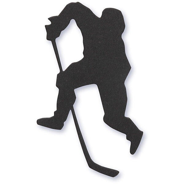 Creativ Company Label, ijshockey speler, afm 54x64 mm, zwart, 10 stuk/ 1 doos