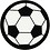 Creativ Company Label, voetbal, d 25 mm, wit/zwart, 20 stuk/ 1 doos