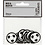 Creativ Company Label, voetbal, d 25 mm, wit/zwart, 20 stuk/ 1 doos