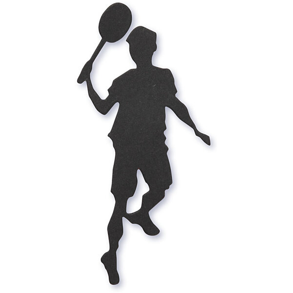 Creativ Company Label, badminton speler, afm 40x90 mm, zwart, 10 stuk/ 1 doos