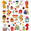 Creativ Company Stickers, verjaardags katten, vel 15x16,5 cm, ca. 38 stuk, 1 vel