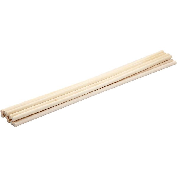 Creativ Company Bloemstokken, L: 30 cm, d 6 mm, 10 stuk/ 1 doos